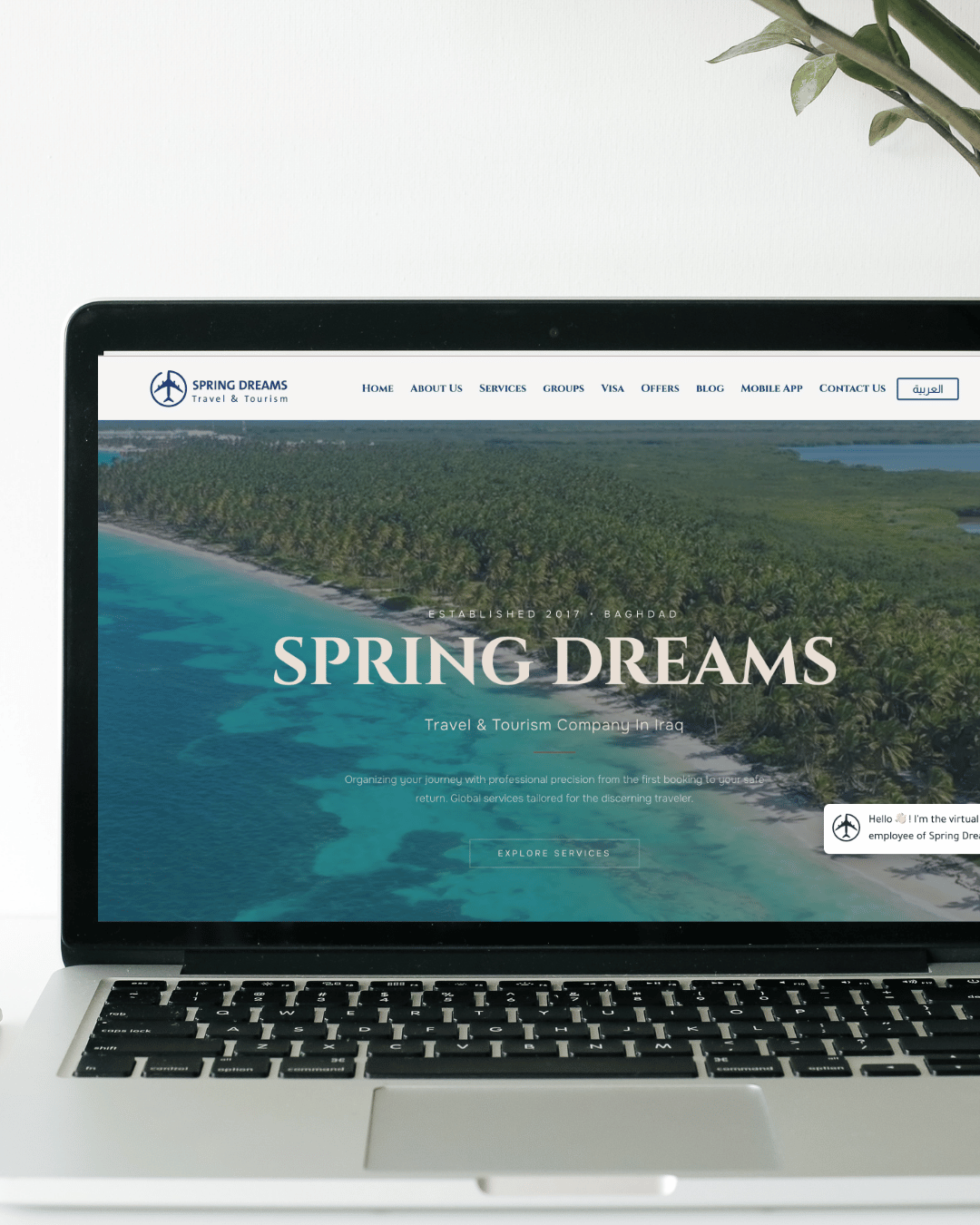 Visual scene from the Spring Dreams browsing journey