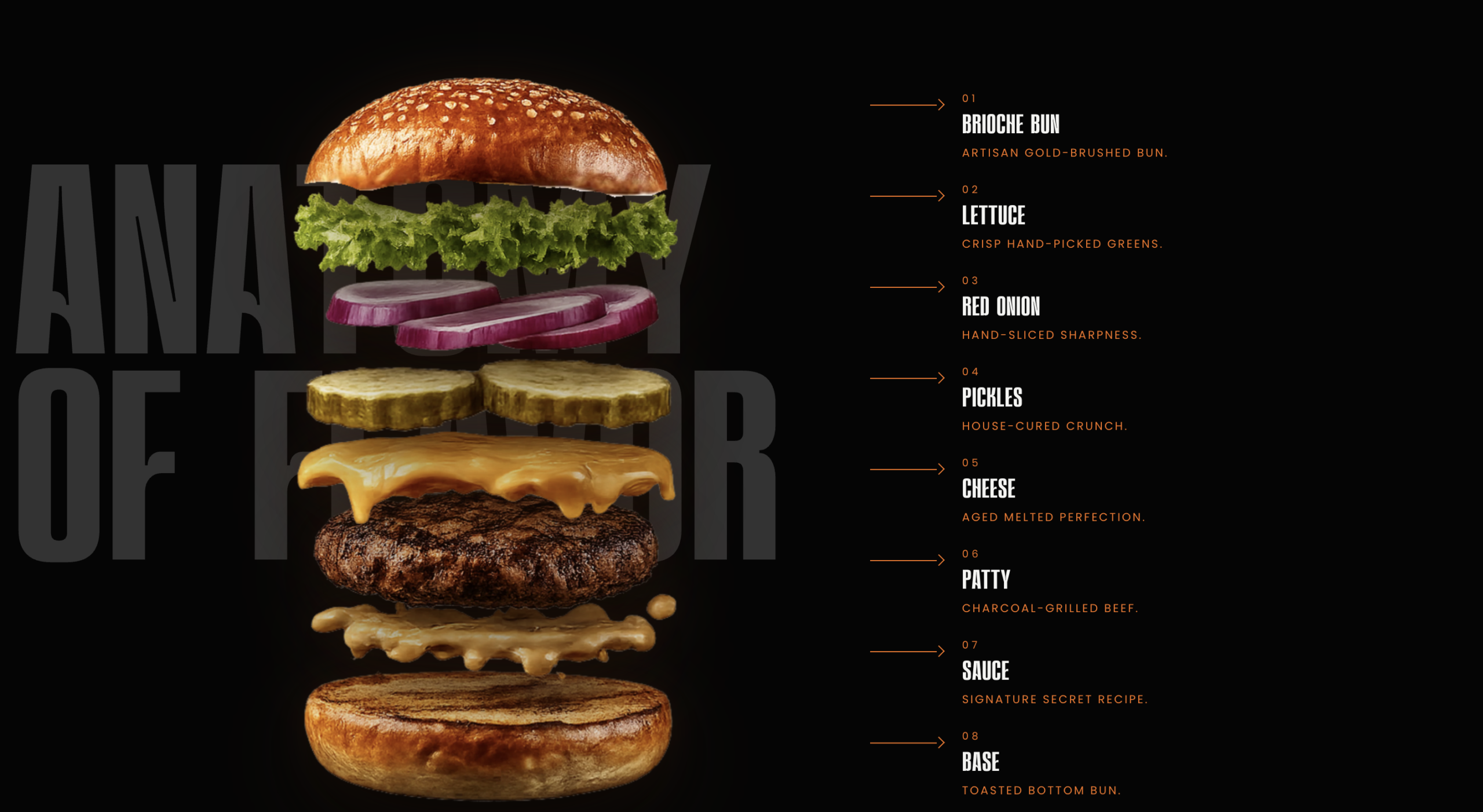 Burger scene within The Frog interactive website